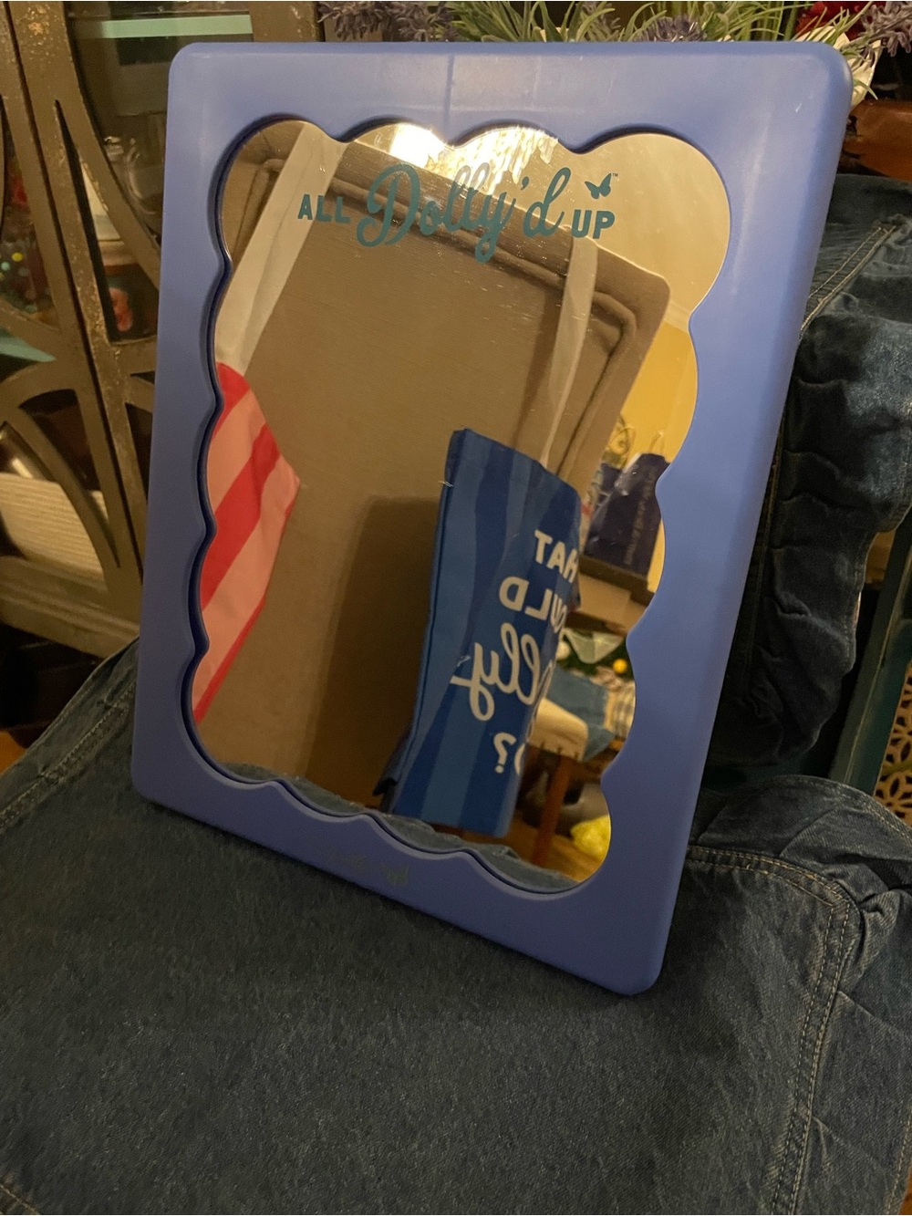 Blue Decorative Wall Mirror